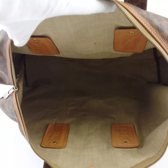 CELINE Boston bag macadam beige PVC ?~ leather Authentic used - Picture 7 of 9